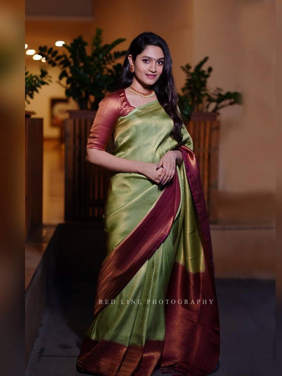 Semi Silk Kanjeevaram Elegant Design Saree