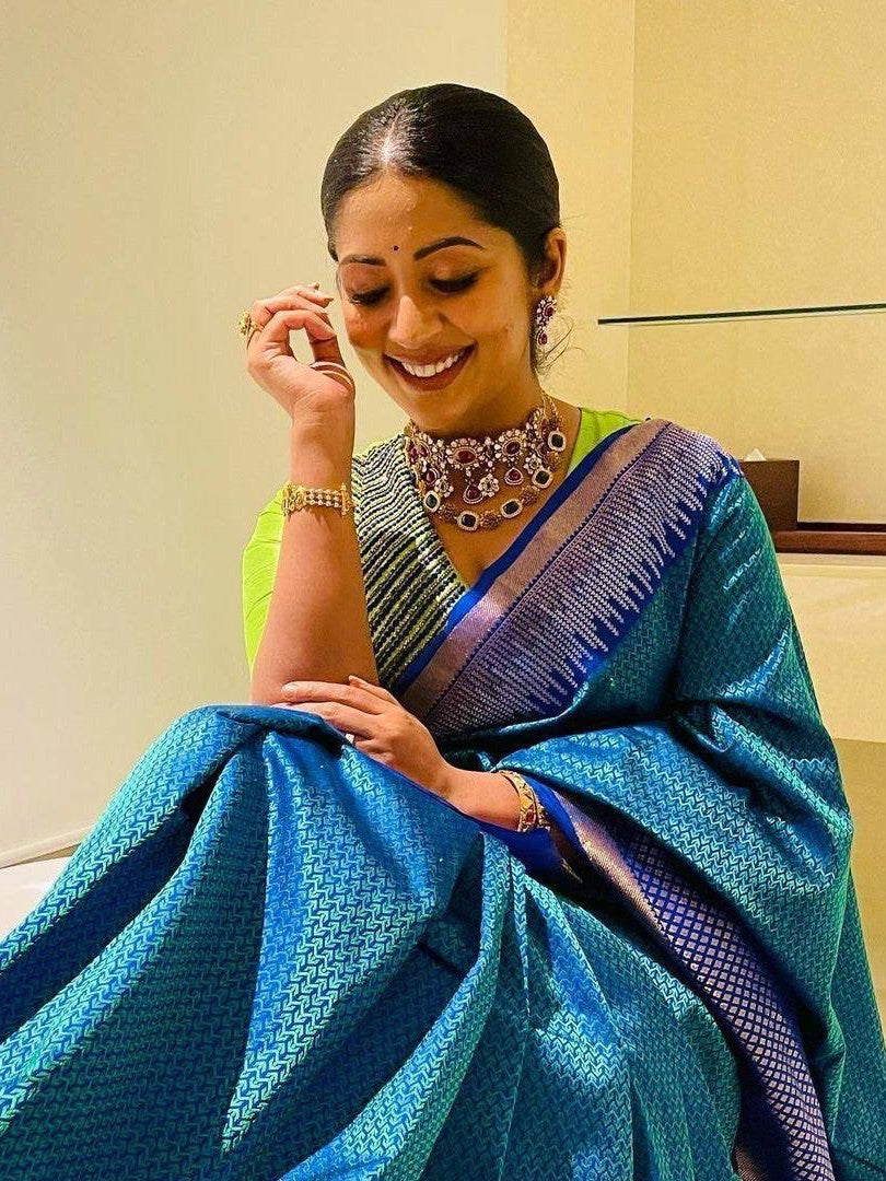 Semi Silk Kanjeevaram Elegant Design Saree