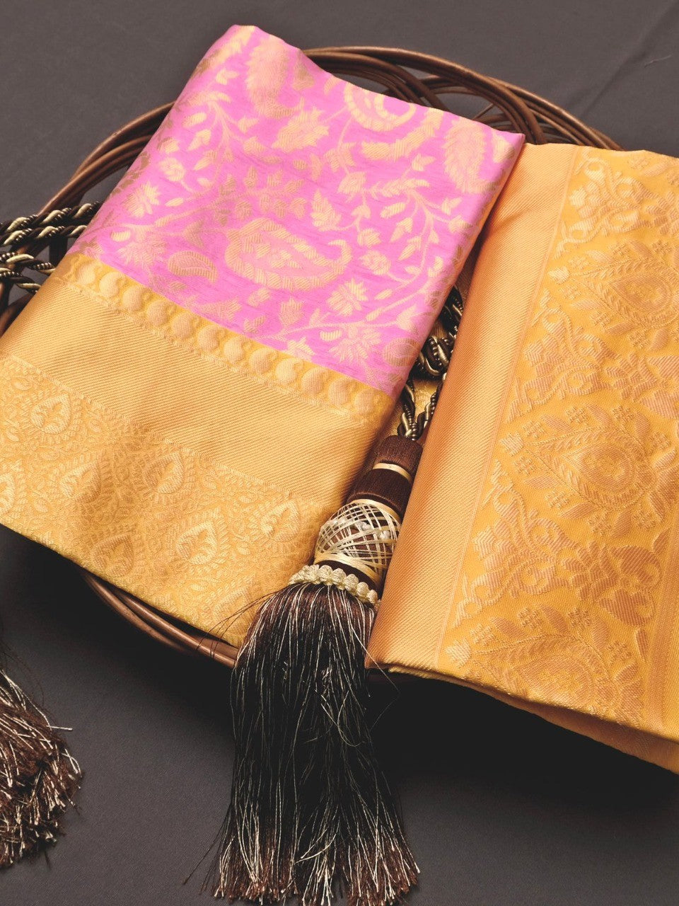 Semi Silk Kanjeevaram Elegant Design Saree