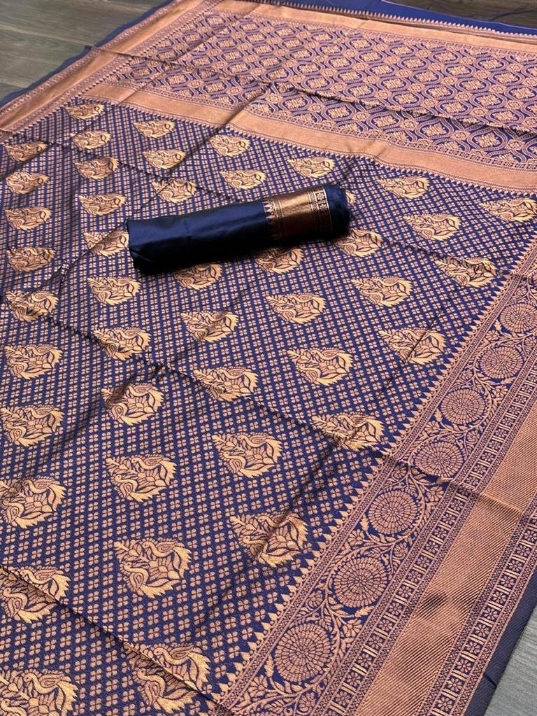 Semi Silk Kanjeevaram Elegant Design Saree