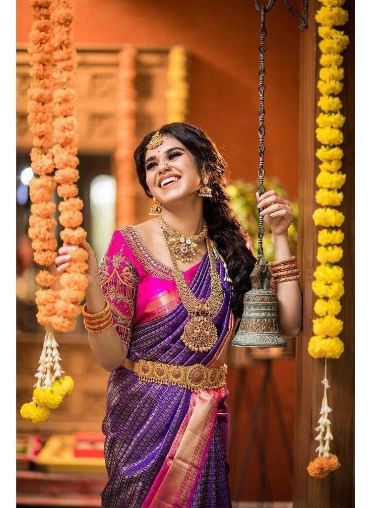 Semi Silk Kanjeevaram Elegant Design Saree