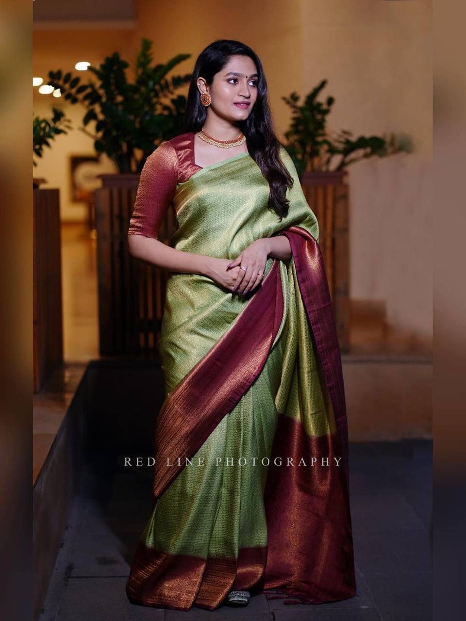 Semi Silk Kanjeevaram Elegant Design Saree