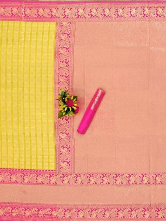 Semi Silk Kanjeevaram Elegant Design Saree