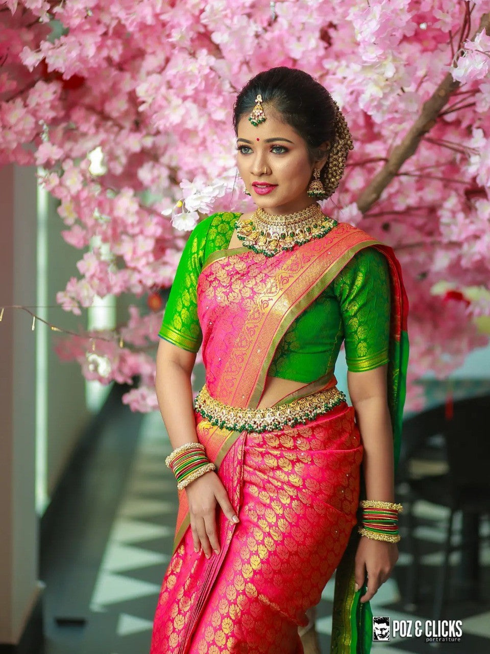 Semi Silk Kanjeevaram Saree in Classical Design