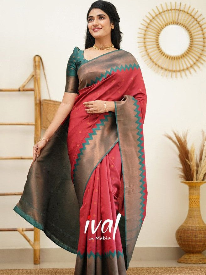 Semi Silk Kanjeevaram Elegant Design Saree