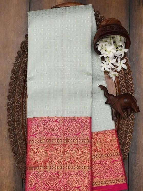 Semi Silk Kanjeevaram Elegant Design Saree