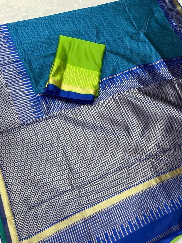 Semi Silk Kanjeevaram Elegant Design Saree
