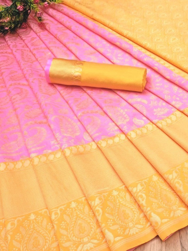 Semi Silk Kanjeevaram Elegant Design Saree