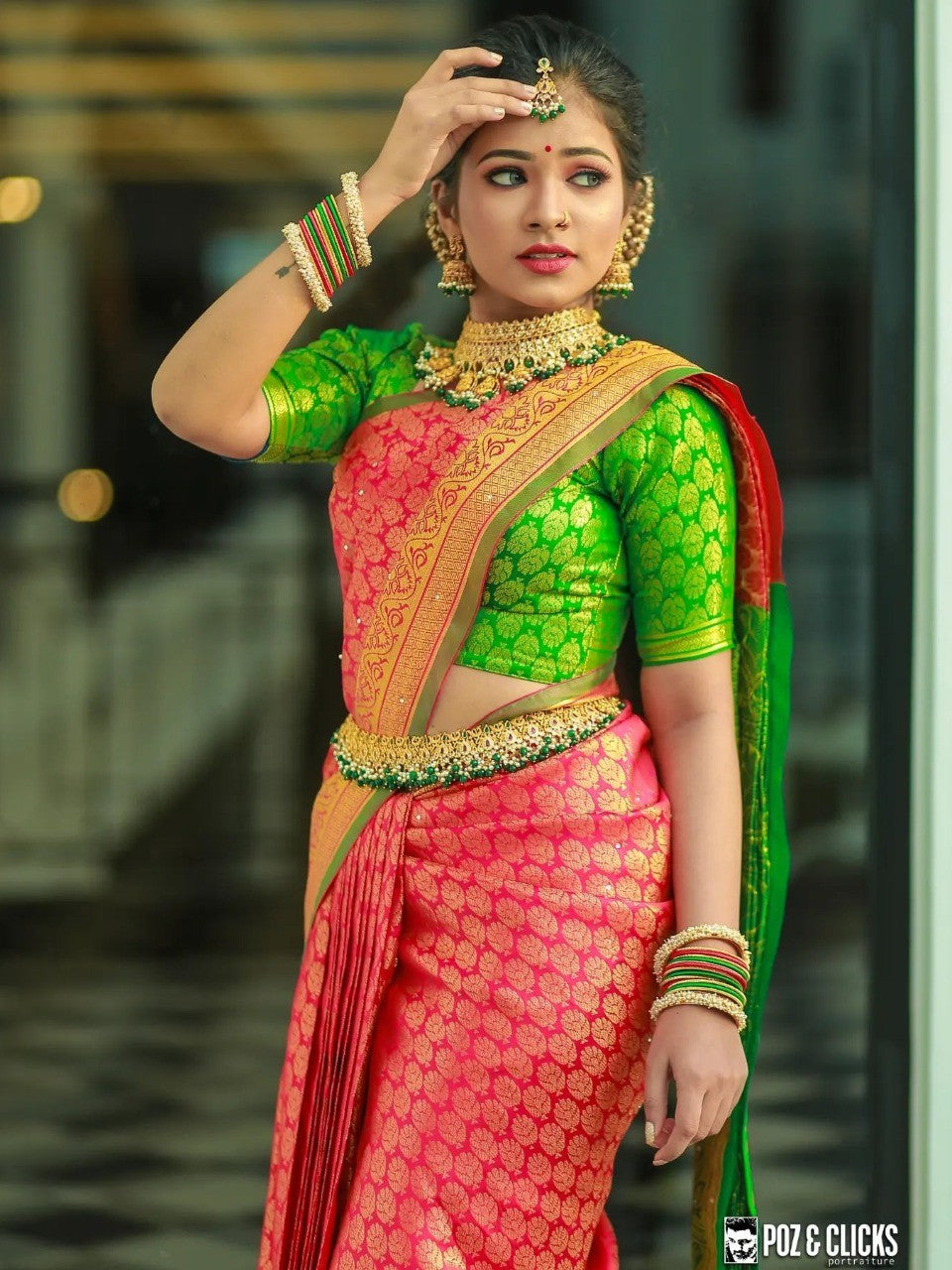 Semi Silk Kanjeevaram Saree in Classical Design
