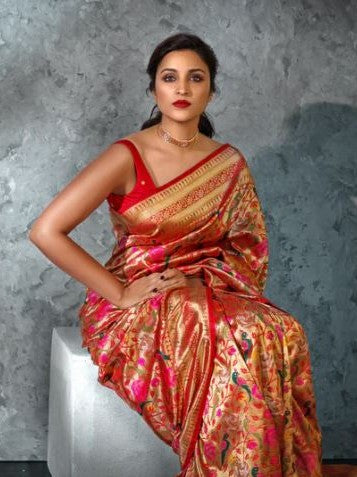 Semi Silk Kanjeevaram Elegant Design Saree