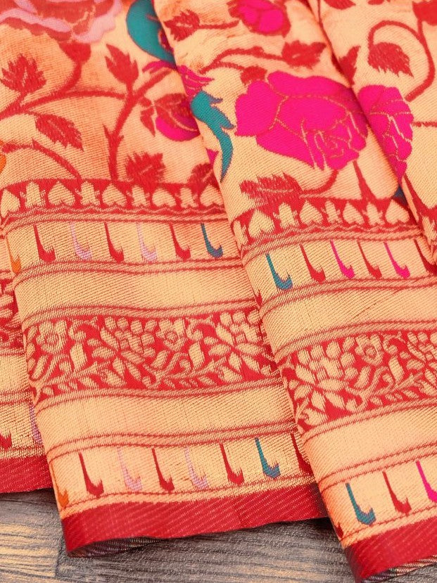 Semi Silk Kanjeevaram Elegant Design Saree