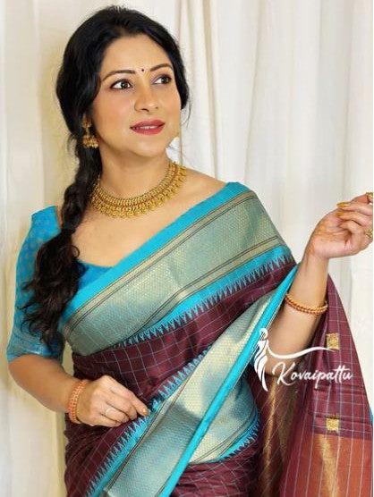 Semi Silk Kanjeevaram Elegant Design Saree