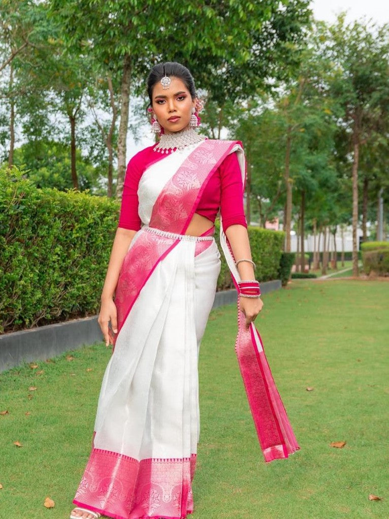 Semi Silk Kanjeevaram Elegant Design Saree