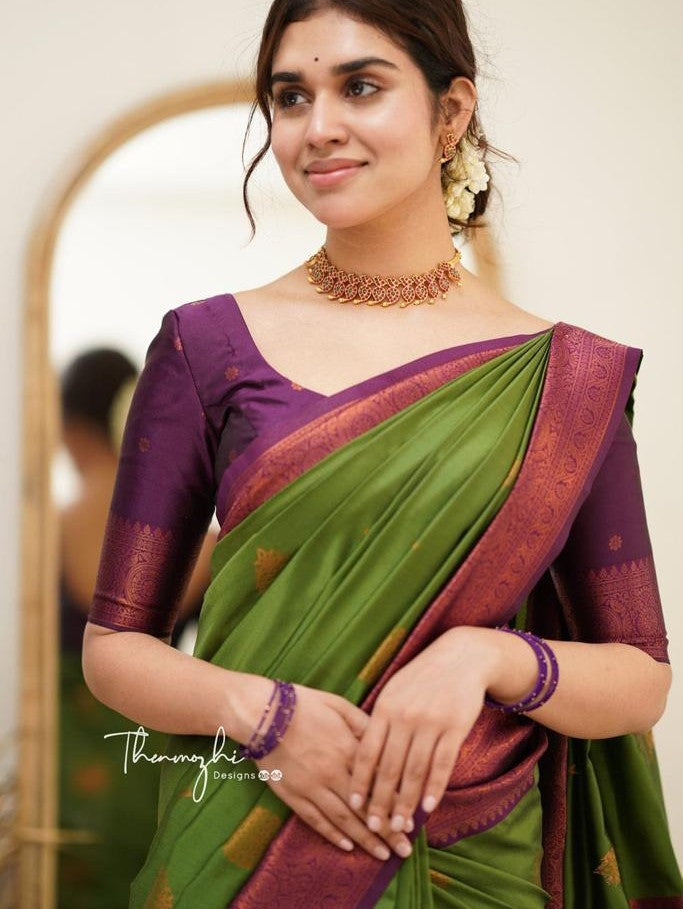 Semi Silk Kanjeevaram Elegant Design Saree