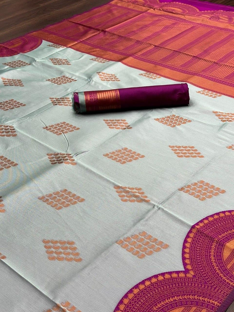 Semi Silk Kanjeevaram Elegant Sesign Saree