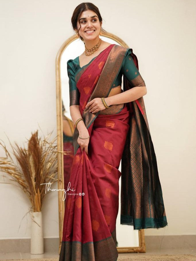 Semi Silk Kanjeevaram Elegant Design Saree