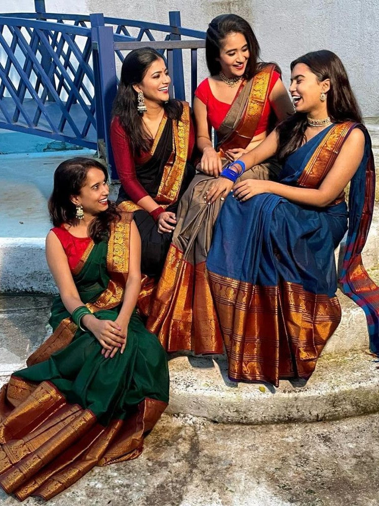 Semi Silk Kanjeevaram Elegant Design Saree
