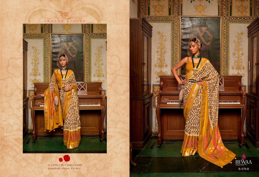 Soft Silk Patola Saree Contrast Blouse and Pallu