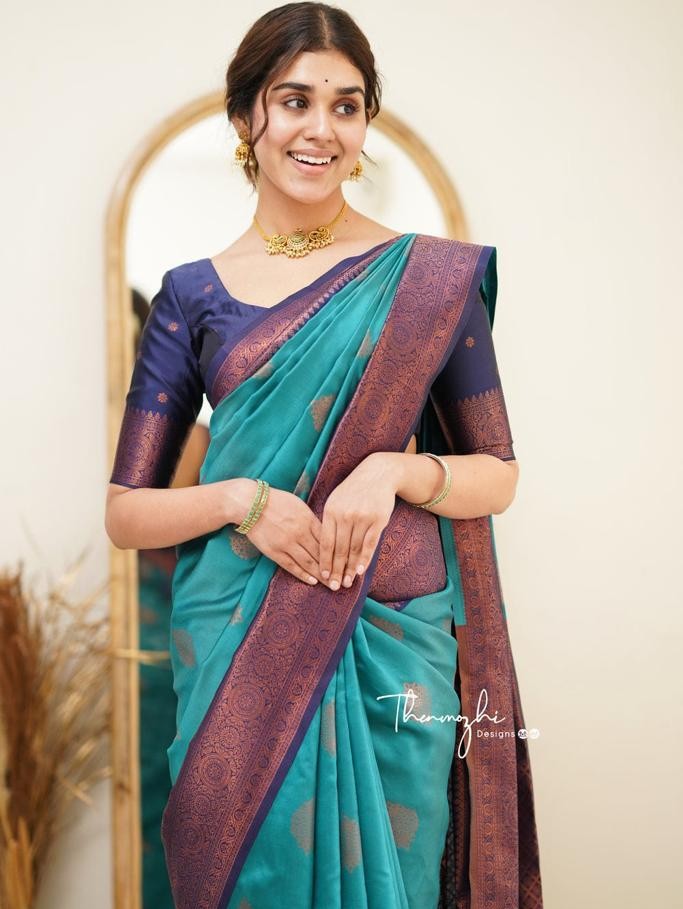 Semi Silk Kanjeevaram Elegant Design Saree