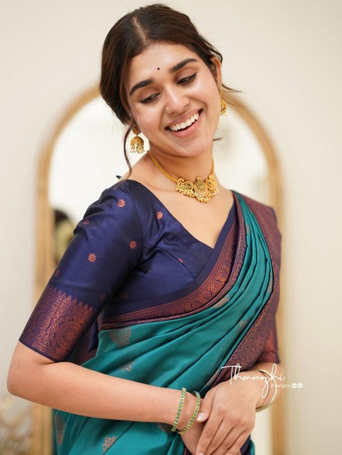Semi Silk Kanjeevaram Elegant Design Saree