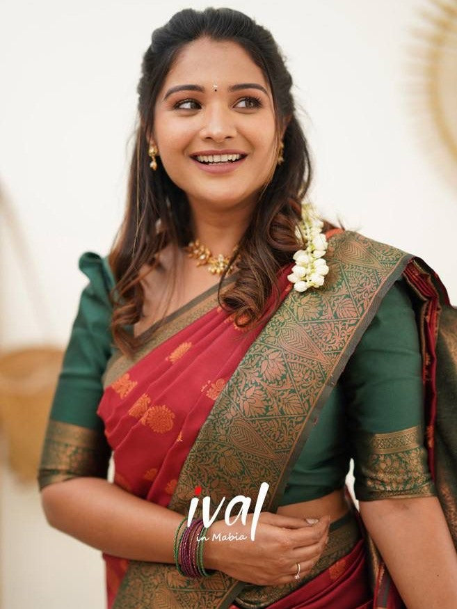 Semi Silk Kanjeevaram Elegant Design Saree
