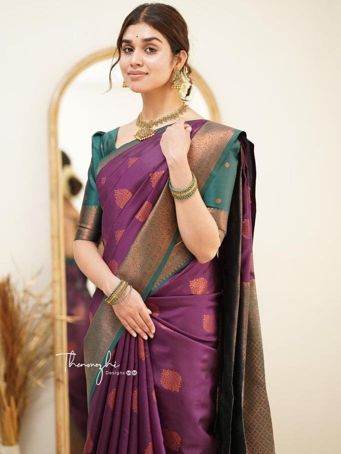 Semi Silk Kanjeevaram Elegant Design Saree