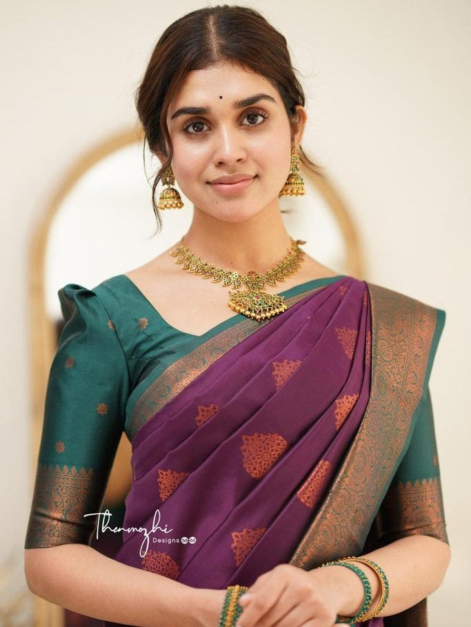 Semi Silk Kanjeevaram Elegant Design Saree