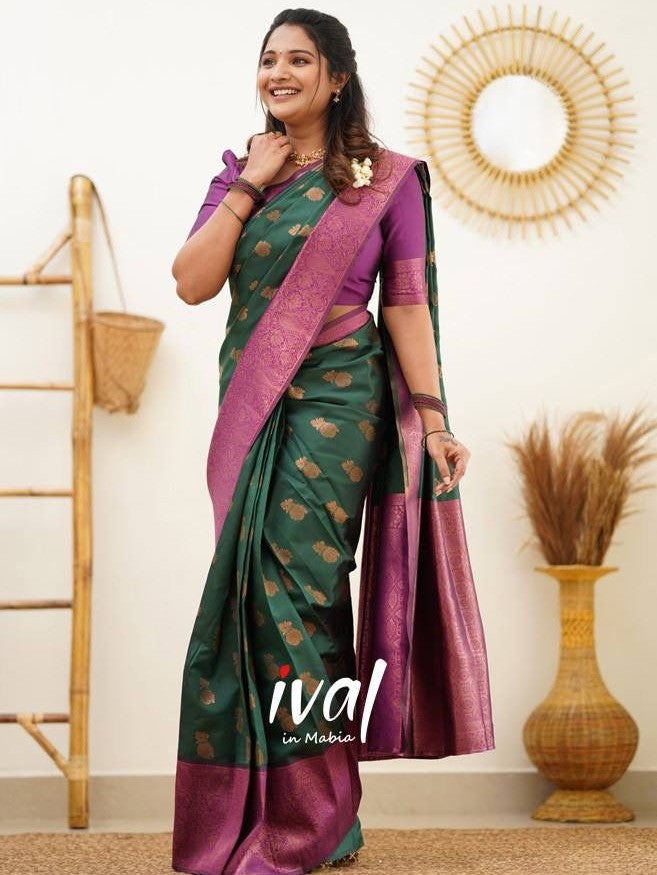 Semi Silk Kanjeevaram Elegant Design Saree