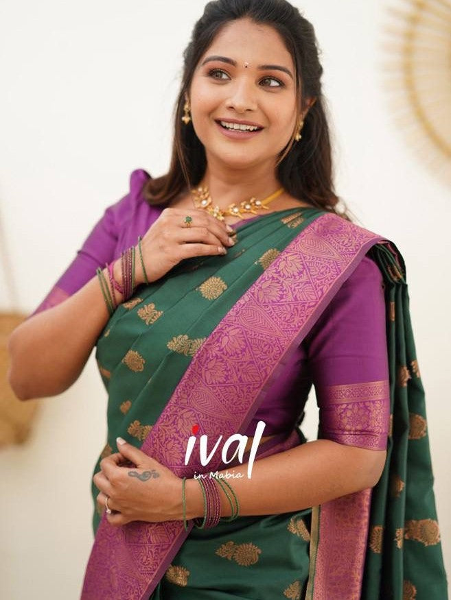 Semi Silk Kanjeevaram Elegant Design Saree